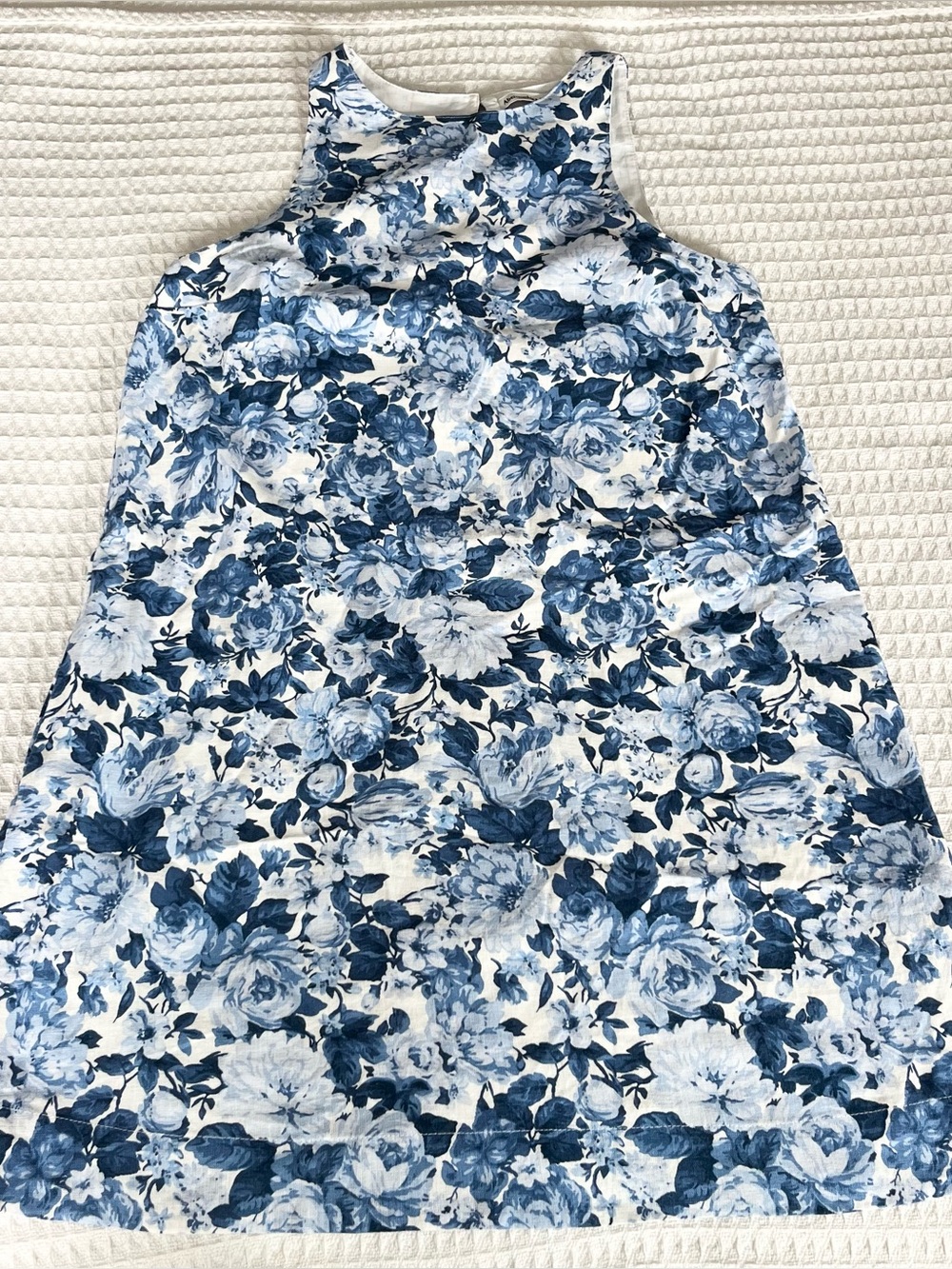 Abercrombie & Fitch blue floral sleeveless dress Medium Tall